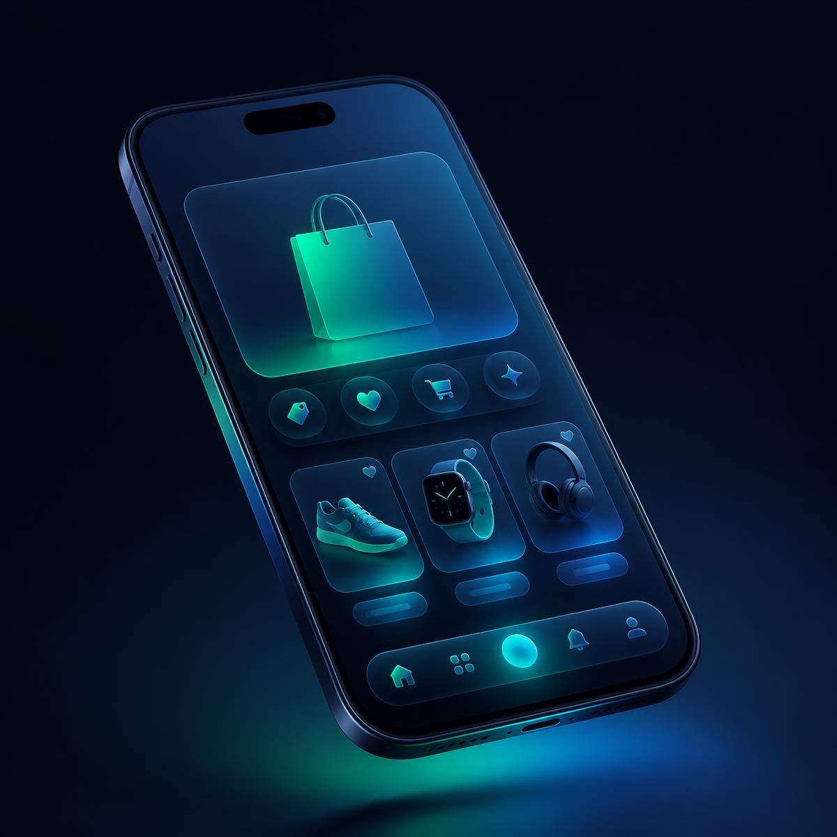TSKart mobile app shown on a smartphone